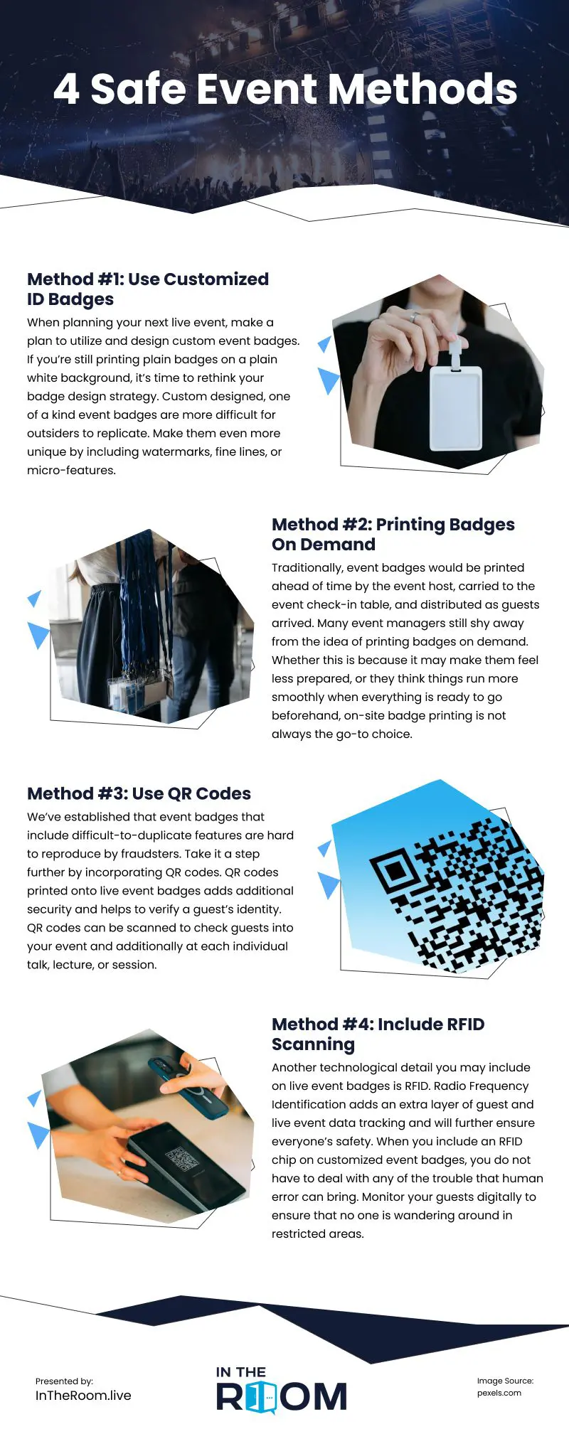 4 Safe Event Methods Infographic