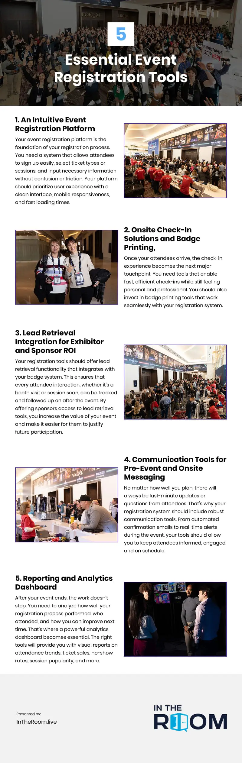5 Essential Event Registration Tools Infographic