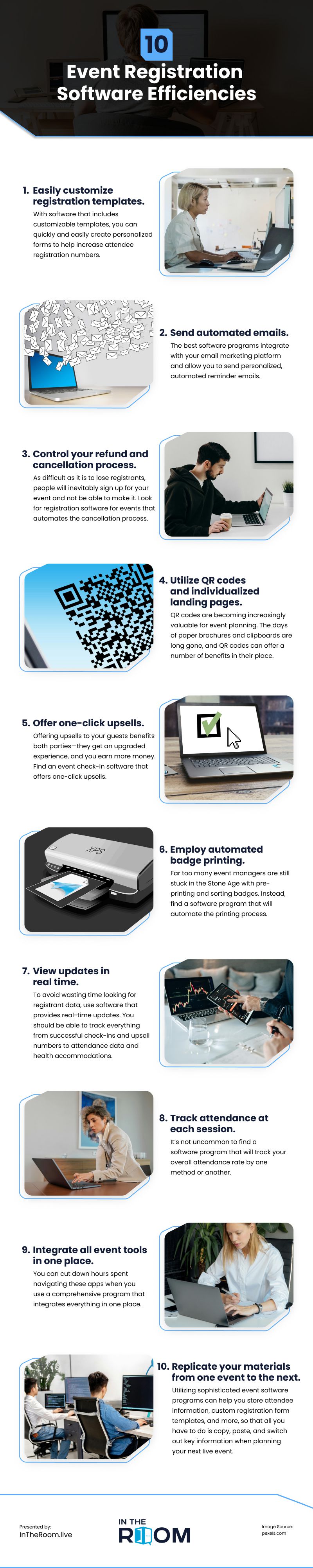 10 Event Registration Software Efficiencies Infographic