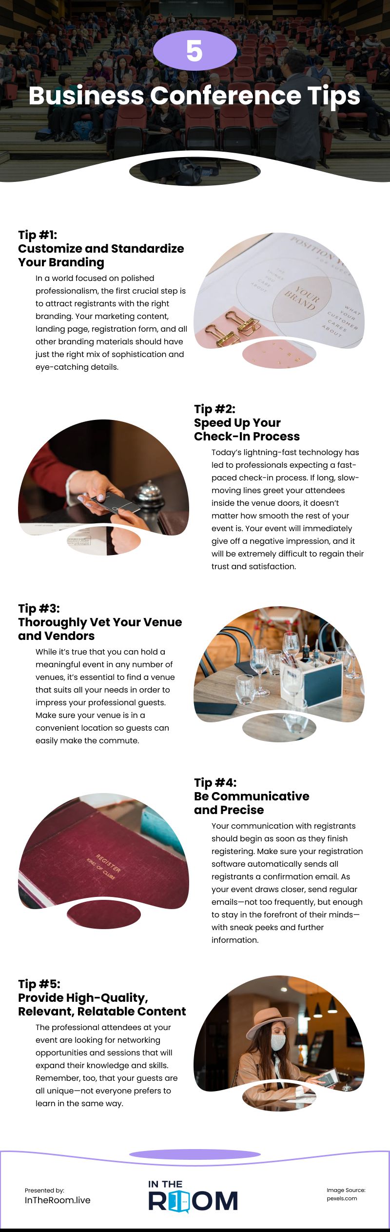 5 Business Conference Tips Infographic