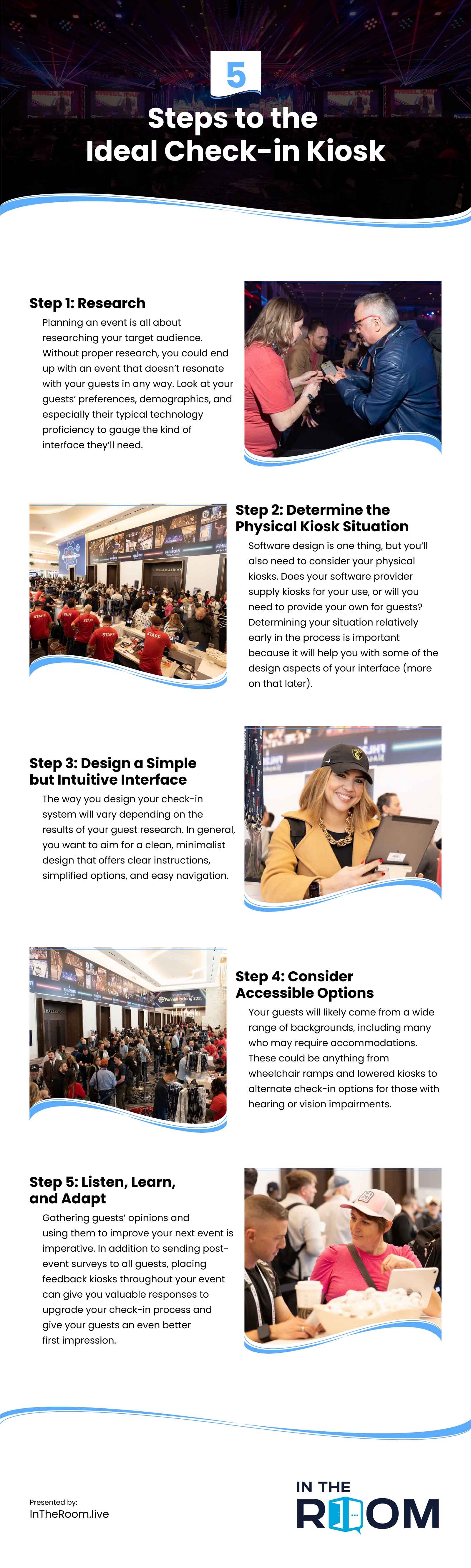 5 Steps to the Ideal Check-in Kiosk Infographic